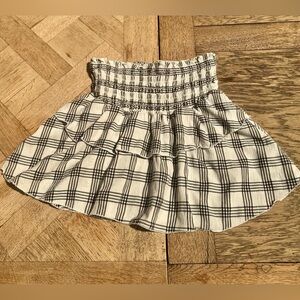 Plaid Smocked Women's Skirt